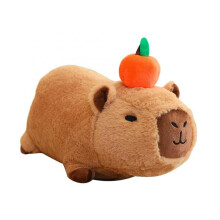 Soft Toy Plush Figure Toy Capybara with Sound Comfortable Couch Unique Bedroom Cute Capybara Stuffed Animal for Family Gifts Lying down 20cm