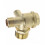 3/8" Female Thread Tube Connector Air Compressor Check Valve Gold Tone 1