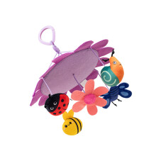 Soft Plush Crib Mobile For Visual Development And Neck Training Infant Toy Purple