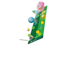 Kids Golf Set With Retractable Carry Case Indoor Outdoor Sports Toy Plastic Pink