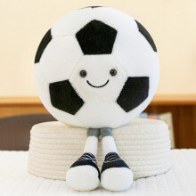 Football Plush Toy 11 Inch Soft Stuffed Soccer Ball with Legs Cute Sports Decor Gift for Kids