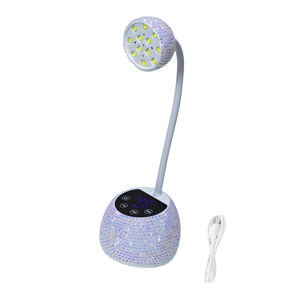 Mobile Cream Unguis Lamp With Pad Plan Transportable Dryer For Homestudio Silver