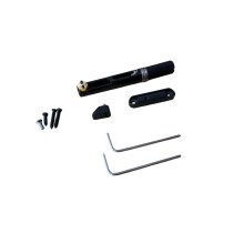 Complete Guitar Bridge Replacement Set in Black Featuring Double Nut Options Black