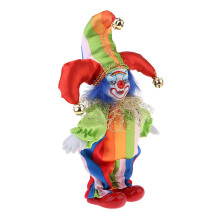 Relaxed Pose Clown Cheerful Ceramic Figure Seasonal Ornament 6 Inches Tall