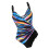 Comfortable User Friendly Quick Dry Sleeveless Floral Conjoined Swimsuit Deep V Multi L 1