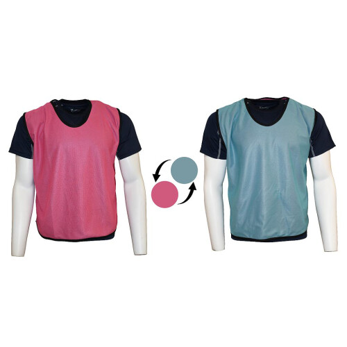 (4-9 Years, Pink/Sky Blue) Precision Childrens/Kids Reversible Mesh Training Bib 2