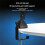Microfoonbeugel RGB-Microfoonarmstandaard met RGB-Licht Draaibare Ophangarm Schaarstandaard Grote Basis 5
