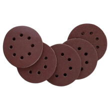 Disques de Ponçage à 8 Trous, Trous Ronds de 125 mm, Fixation Auto-Agrippante, Grain 40-120, pour Ponceuse Orbitale Aléatoire et Outil de Polissage