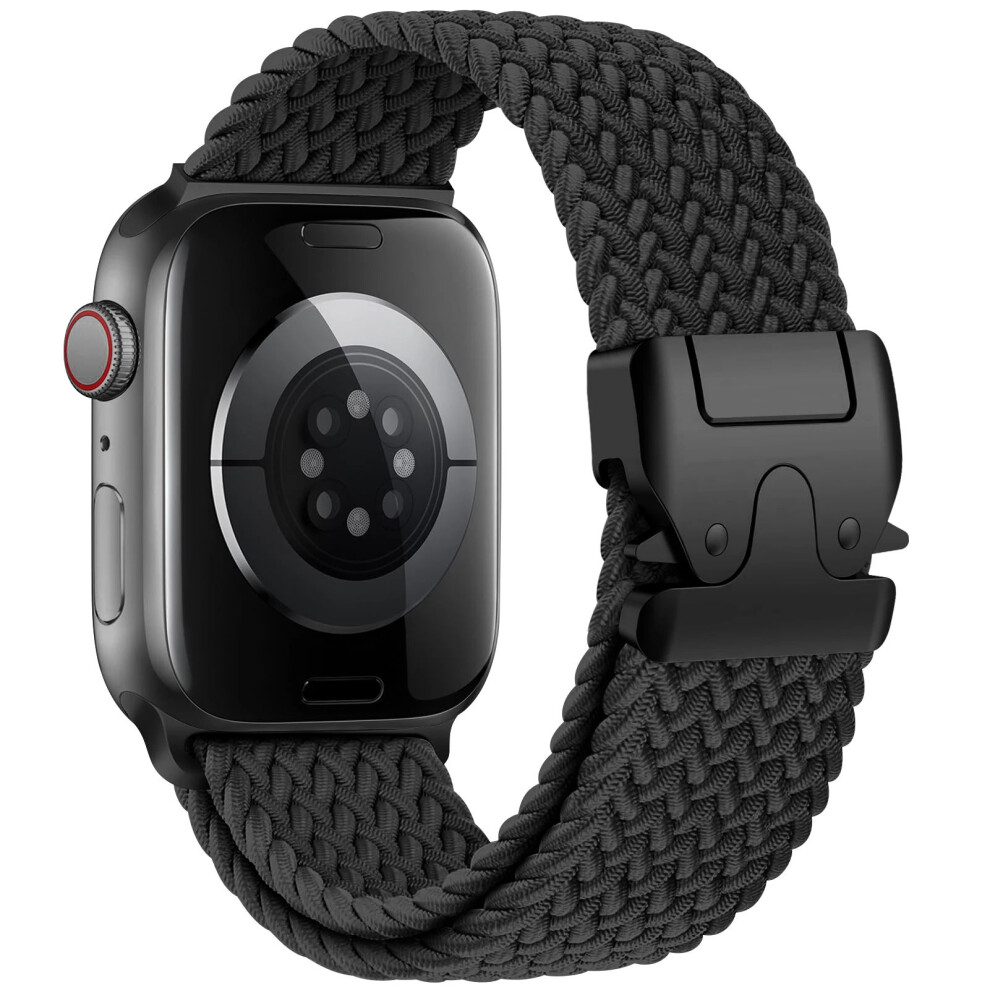 Parachute Straps For Apple Watch 11 10 Braided Bracelet Correa Iwatch Series 9 8 Se 6 7 | Band Width: 42 44 45 49 S10-46Mm Black 5051227671073