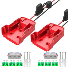 2er-Pack 18V-Adapter für  M18 Akku, Power Wheel Umbausatz mit Schalter und Sicherung, 12 AWG Kabel