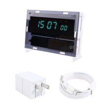 Novo Relógio de Mesa Global VFD com Wi-Fi, Temporizador e Duas Telas VFD - DIY