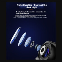 C300 Pocket 4K 30FPS Actiecamera met 5G/2.4G Wifi en 1,3 Inch Touchscreen voor Vloggen, Fietsen, Duiken, Enz. B