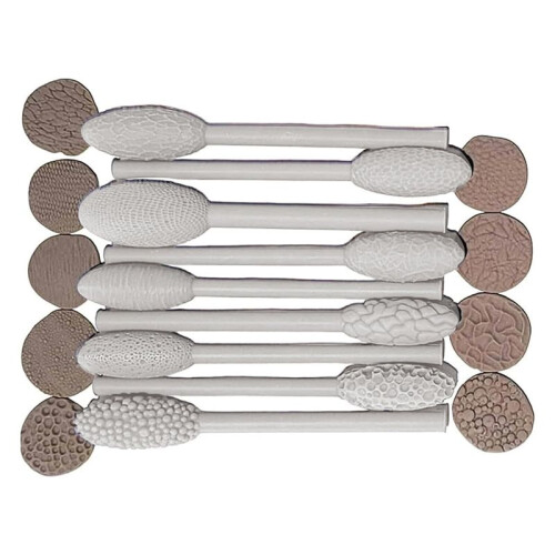 10pcs Texture Tool Sets for Clay Art, Single / Double, Clay Texture Rolling Gadget, Emboss Plaids Hand Rollers 2