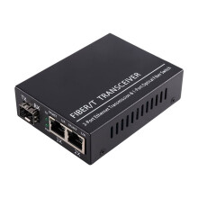Gigabit Fiber Media Converter 1SFP2E Fiber Ethernet Fiber Optic Gigabit Multi-Mode Fiber Ethernet Media Converter