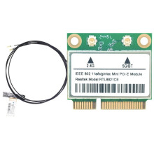 Carte Réseau Sans Fil PCI-E Double Bande 2,4 GHz/5 GHz RTL8821CE avec Module Wi-Fi 4.2 et Antenne