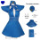 (M) Blaues Stewardess-Uniform-Showparty-Outfit 2
