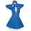 (M) Blaues Stewardess-Uniform-Showparty-Outfit 4