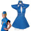 (M) Blaues Stewardess-Uniform-Showparty-Outfit 3
