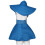 (M) Blaues Stewardess-Uniform-Showparty-Outfit 5
