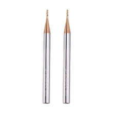 2 St 1R0.2x3xD4x50 Kylbit CNC Hög Hård Beläggning Tungsten Carbide Bit Högeffektiv Slitstark Kylborr