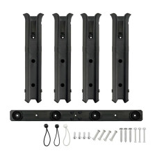 Boot Hengelrekhouder Draagbare Spinpaal Buismontagebeugel Socket Rack Accessoires Zwart