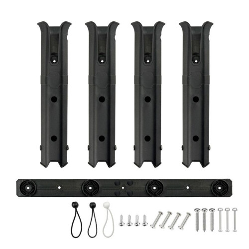 Boot Hengelrekhouder Draagbare Spinpaal Buismontagebeugel Socket Rack Accessoires Zwart
