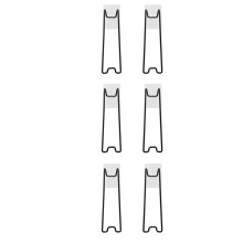 6 Stuks Fotolijstbeugel, Fotolijst-Ezelbeugel, Roestvrijstalen Fotolijstbeugel 7,08x2,17 Inch