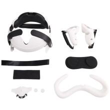 Cinghia Halo per Copri Controller Meta Quest 3 Copriobiettivo Blocco Luce, Nasello e Protezione Viso per Accessori Quest 3 A