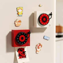 Player Shape Timer Praktischer Mechanischer 60-Minuten-Küchentimer für Kühlschrank und Backofen mit Übersichtlichem Display, Rot