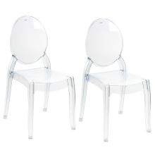Set of 2 Dining Chairs RULISON Transparent