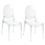 Beliani Set of 2 Dining Chairs RULISON Transparent 1