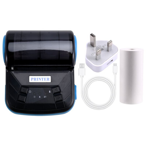 80mm  Thermal Printer Exquisite  Design Portable Inkless Printer for Android, IOS, Windows UK Plug