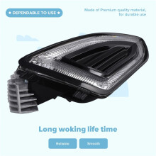 Voor 2015 2016 2017 2018 LED Voorbumper DRL Dagrijverlichting Mistlamp Afdekking Frame Grille Rechts