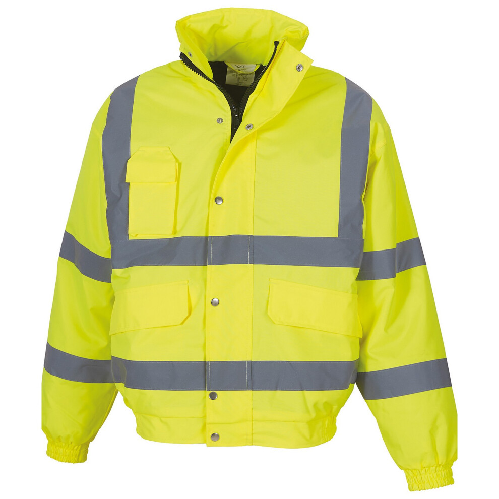 (Xl, Yellow) Yoko Unisex Adult Classic Hi-Vis Bomber Jacket 5063527371515