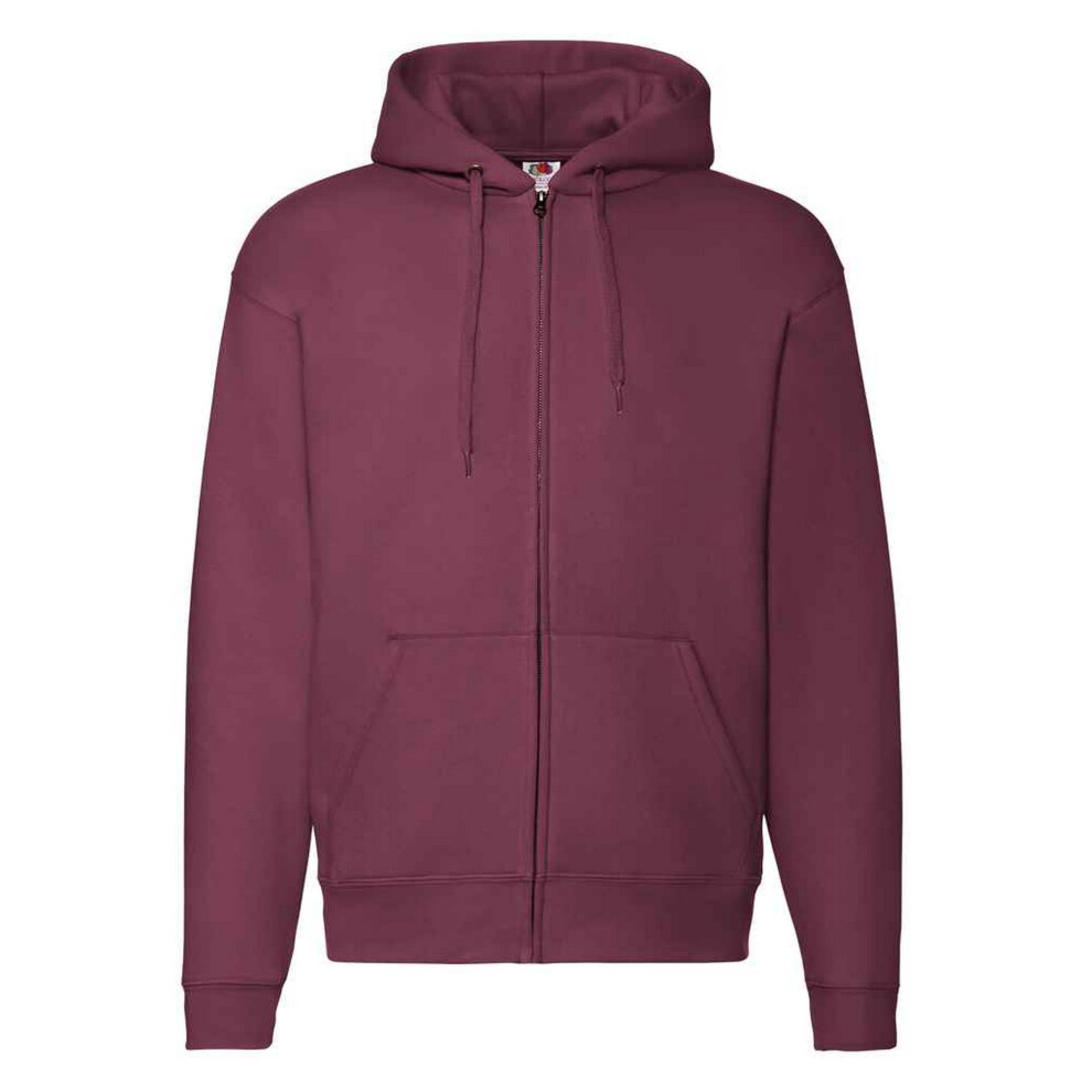 Fruit Of The Loom (L, Burgundy) Unisex Adult Premium Full Zip Hoodie