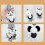 Sensory Development Animal Crib Rattle Black White Visual Stimulation Baby Toy L 10