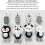 Sensory Development Animal Crib Rattle Black White Visual Stimulation Baby Toy L 11
