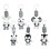 Sensory Development Animal Crib Rattle Black White Visual Stimulation Baby Toy L 2