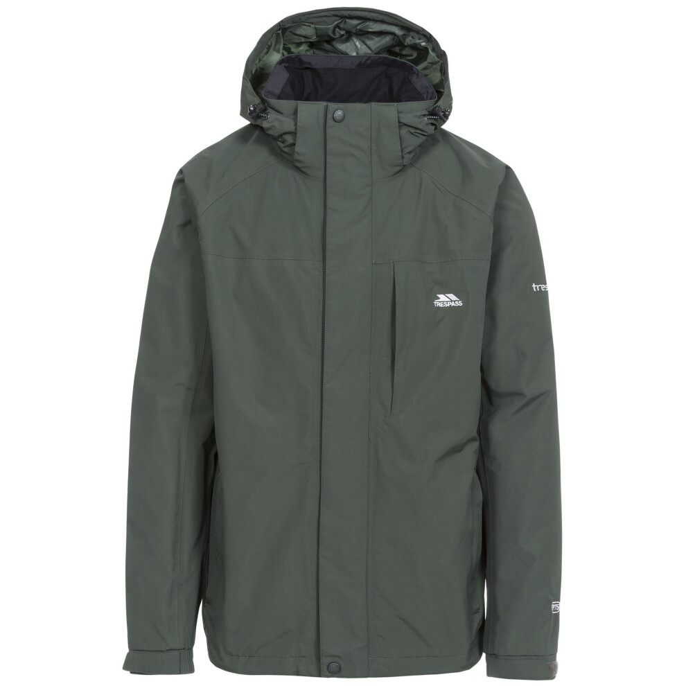 Trespass (S, Olive) Mens Edwards Ii Waterproof Jacket Green,Multicoloured