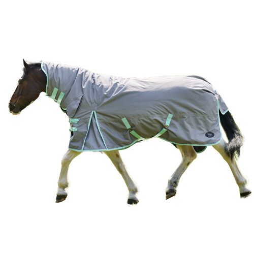 (7', Grey/Sage) Firefoot 200Gm Fixed Neck Horse Turnout Rug 2
