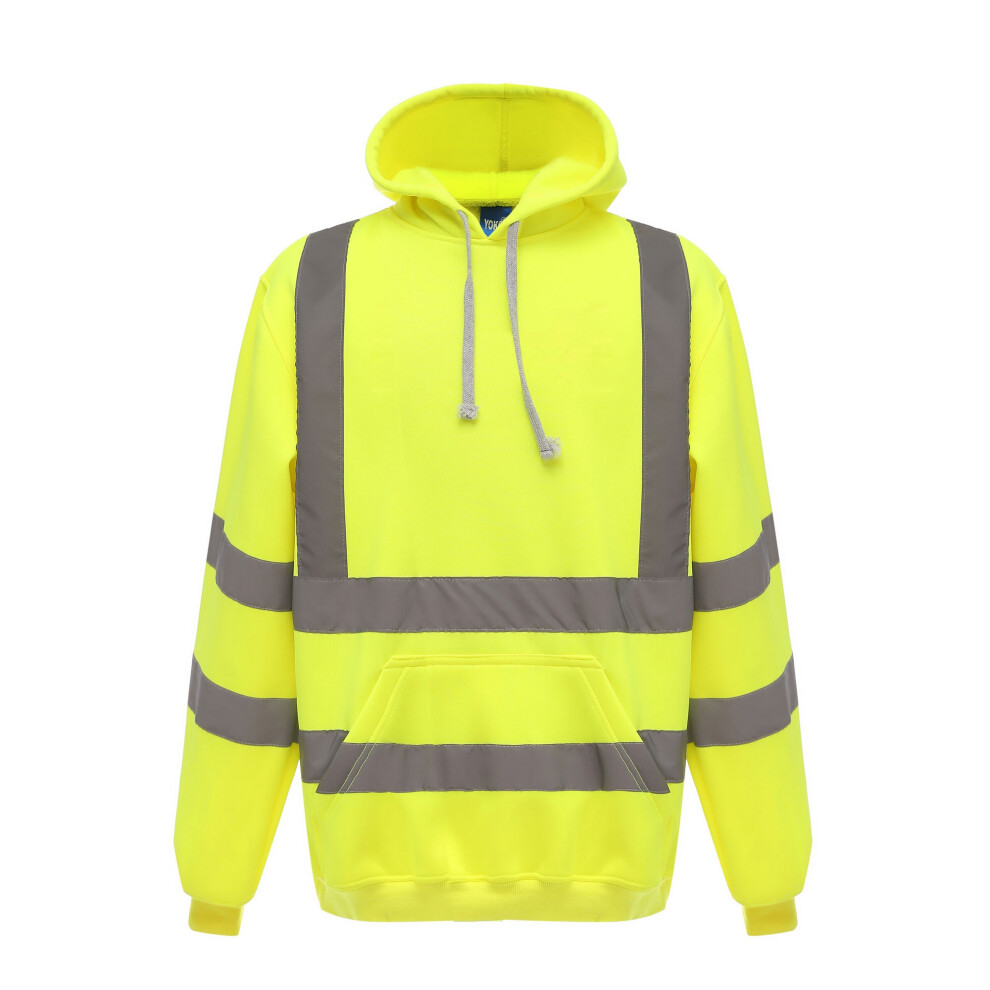(M, Yellow) Yoko Mens Hi Vis Reflective Hoodie 5063425237326