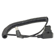 Kabel Zasilający Spiralny D-Tap do 12 V 2,5, Kątowy, do Zestawów DSLR i Monitorów