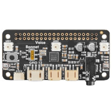Voice Bonnet für Raspberry Pi: Zwei Lautsprecher, Zwei Mikrofone für Pi Zero Bis Pi 5 für Selbstgebaute Sprachassistenten