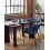 Beliani Set of 2 Dining Chairs ELMA Fabric Dark Blue 2