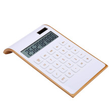 Calculator, Slim Elegant Design, Office/Home Electronics, Dual Powered Desktop Calculator, Solar Power, 10 Digits, Tilted LCD Display, Inclined