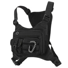 Outdoor Chest Bag for Men and Women Waterproof Vest for Running, Cycling, Chest Pack Rig for Sports and Workouts Black