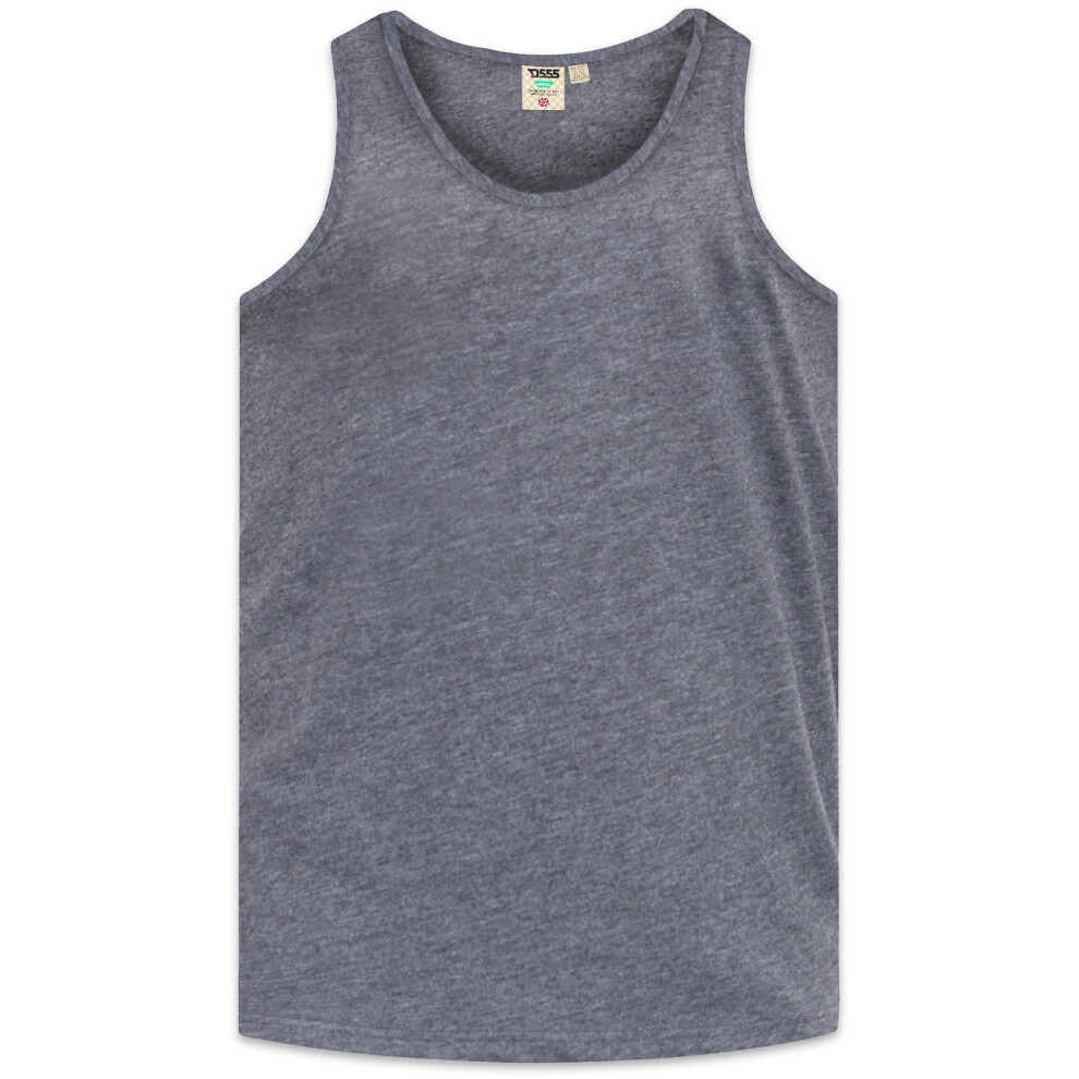 Duke (3Xl, Charcoal Melange) Mens D555 Fabio 2 Kingsize Tank Top Multicoloured