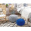 Beliani Pouffe CONRAD Cotton Light Grey 4