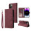 Leder-Wallet-Handyhülle für iPhone 16 Pro, weinrot 1