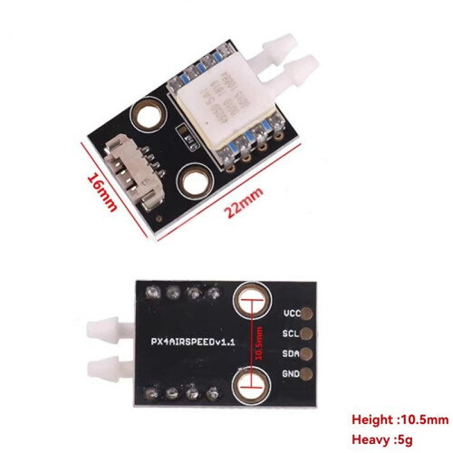 PX4 Differential Airspeed Differential Pitot Differential Pressure Sensor Digital Airspeed Meter Module 2